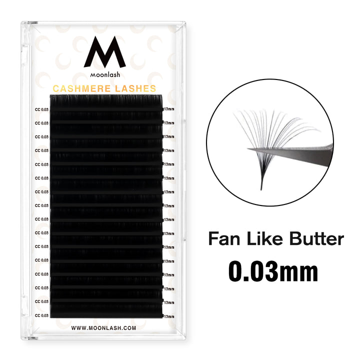 0.03MM Cashmere Premium Eyelash Extensions-16 Rows - Moonlash