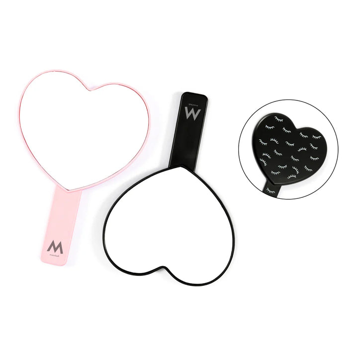 Heart-Shaped Beauty Mirror For Eyelash Extensions