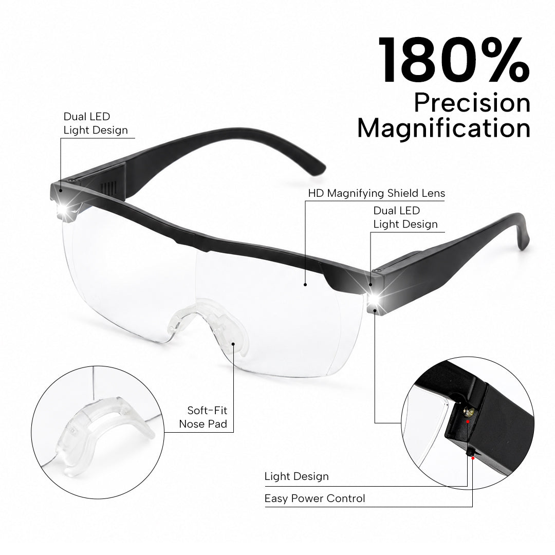 LED Magnifying Glasses with Light for Lash Extensions