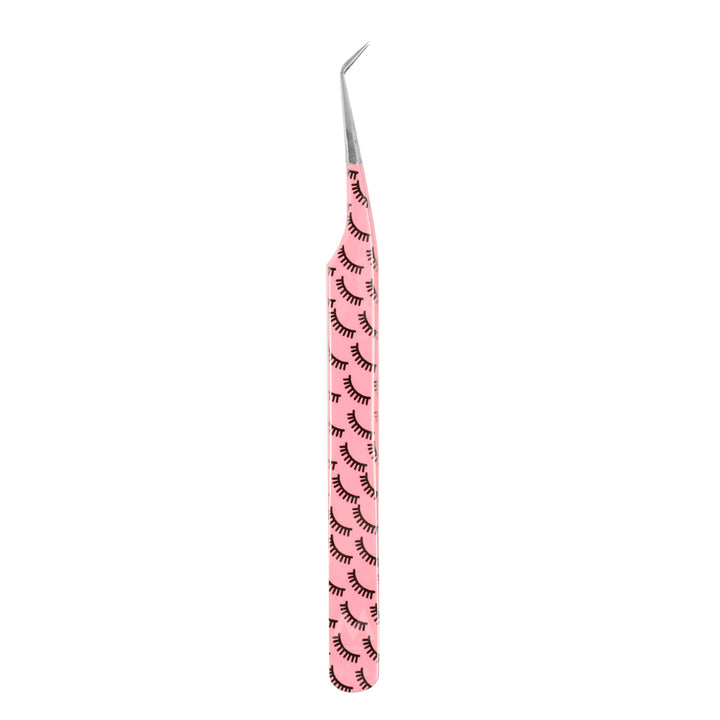 MP-06 Printed Black Lashes Tweezers For Eyelash Extension - Moonlash