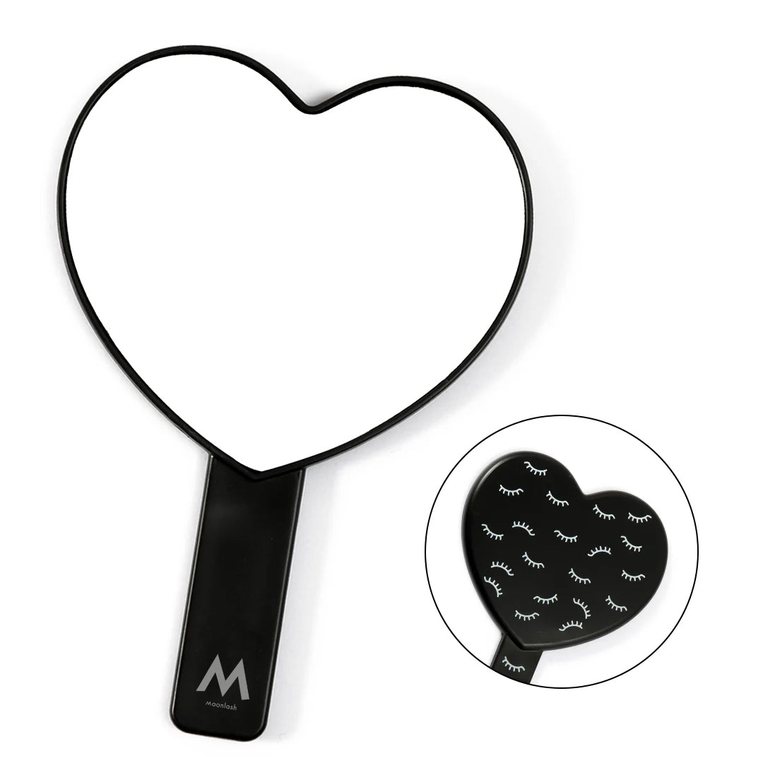 Heart-Shaped Beauty Mirror For Eyelash Extensions