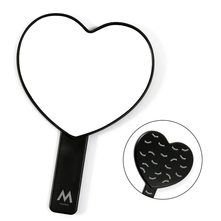 Heart-Shaped Beauty Mirror For Eyelash Extensions