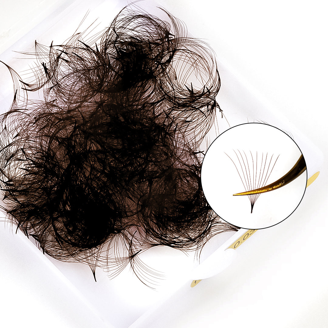 10D Brown Promade Loose Fans-500 Fans - Moonlash