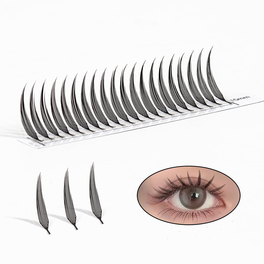 0.07MM Plume Flake Eyelash Extensions-12 Rows - Moonlash
