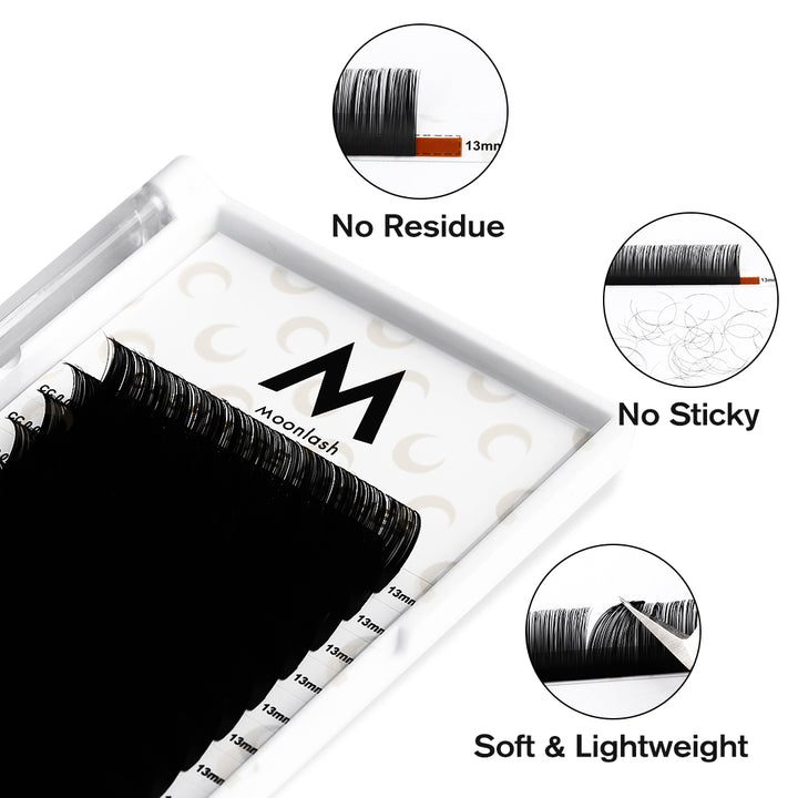 0.07MM Cashmere Premium Eyelash Extensions-16 Rows - Moonlash