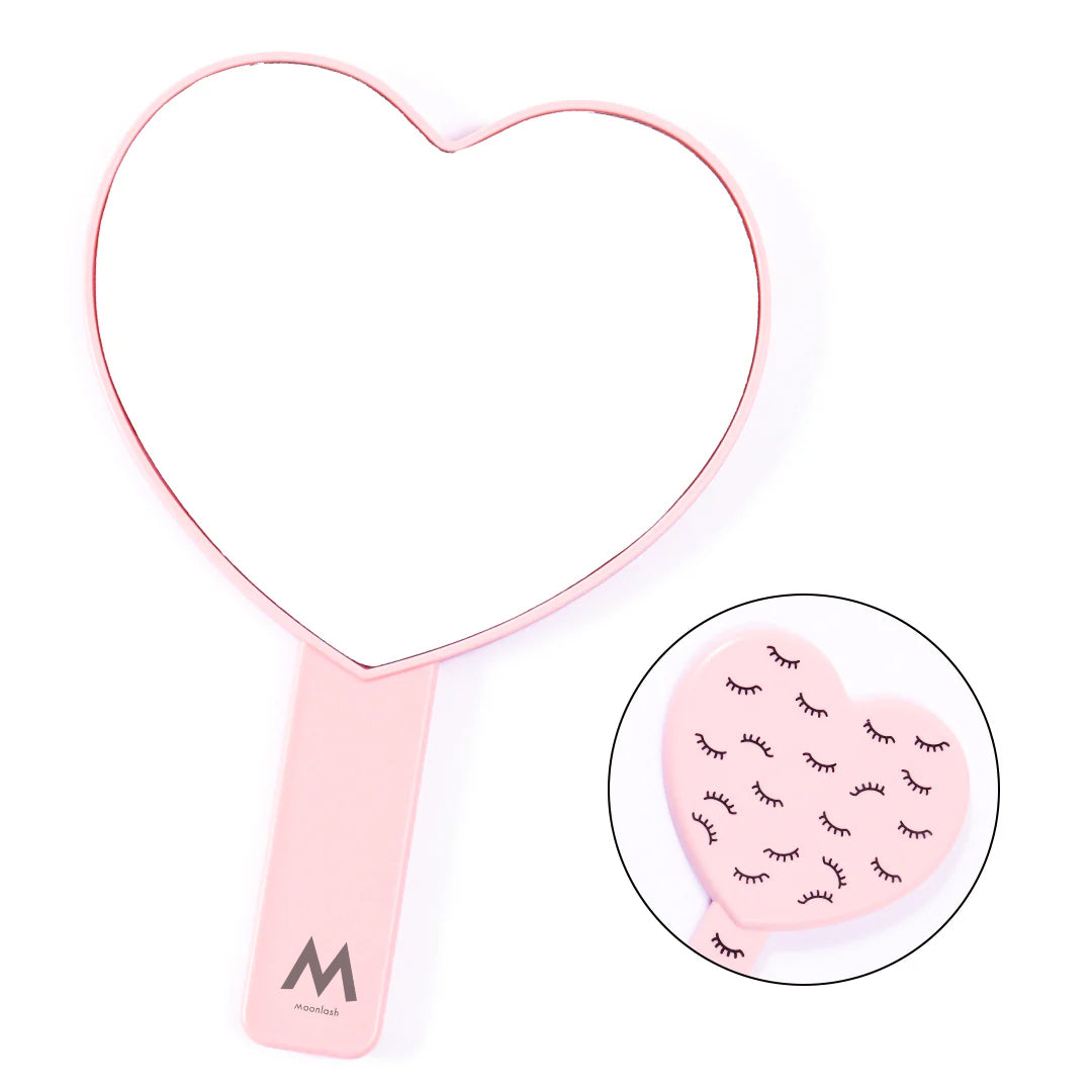 Heart-Shaped Beauty Mirror For Eyelash Extensions