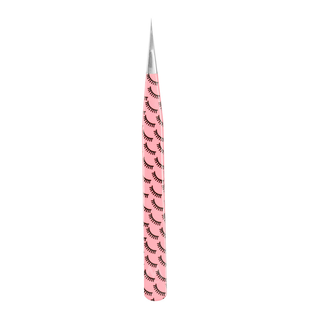 MP-07 Printed Black Lashes Tweezers For Eyelash Extension - Moonlash