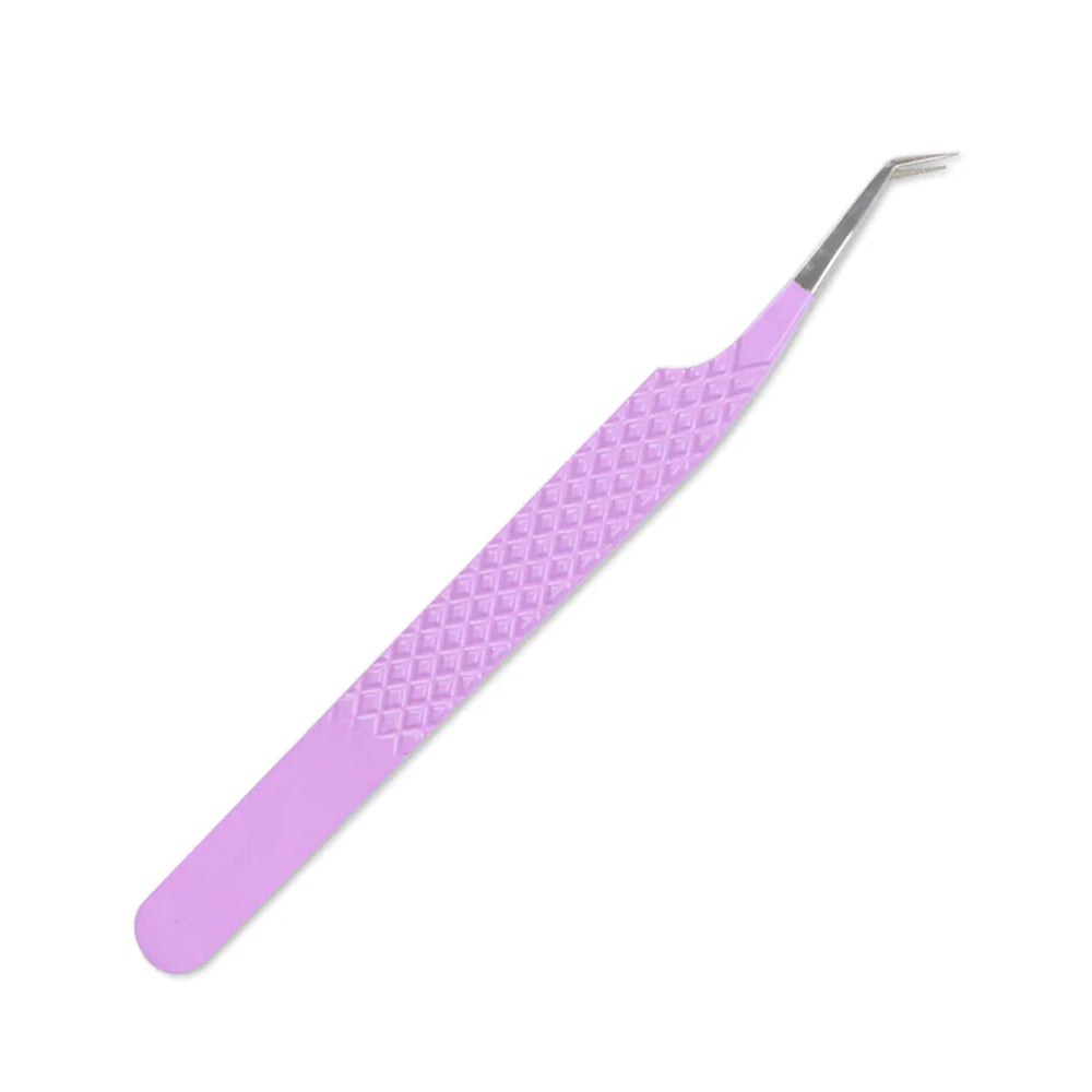 MV-02 Violet Fiber Tweezers For Eyelash Extension - Moonlash