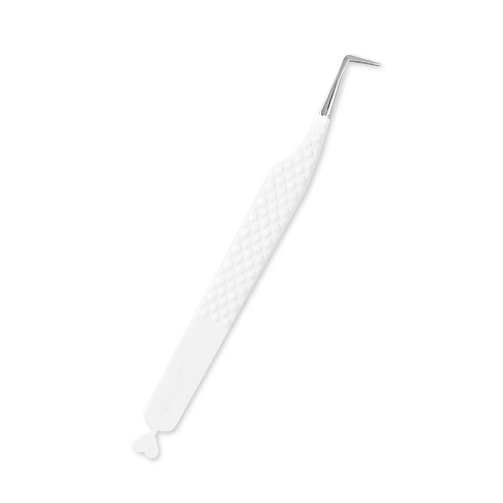 MW-01 Heart-shaped White Tweezers For Eyelash Extension - Moonlash