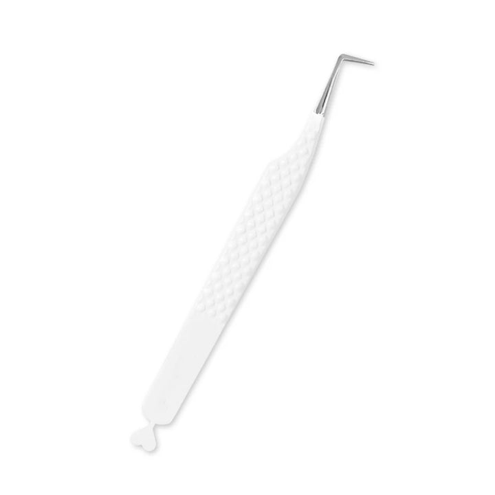 MW-01 Heart-shaped White Tweezers For Eyelash Extension - Moonlash