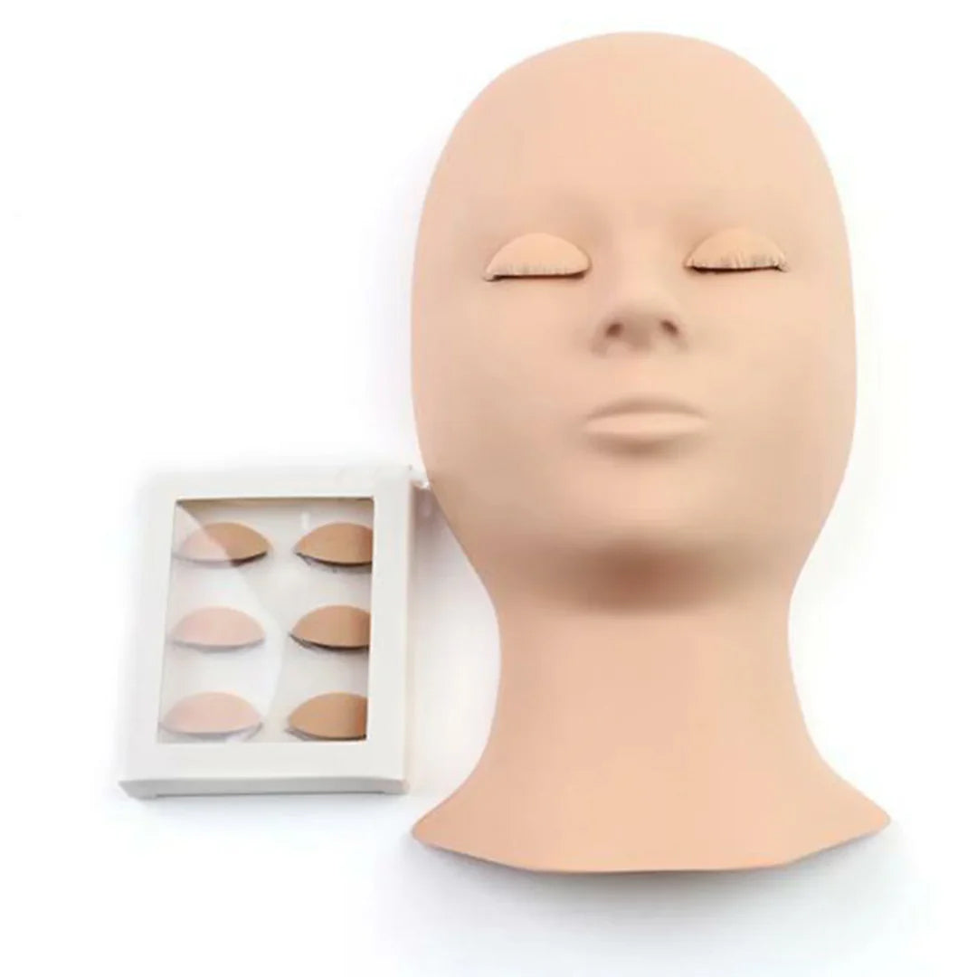 Training Mannequin Head With 6 Pcs Eyelids - Moonlash