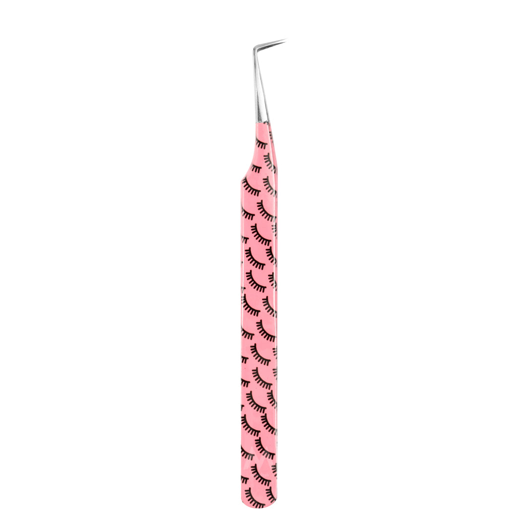MP-09 Printed Black Lashes Tweezers For Eyelash Extension - Moonlash