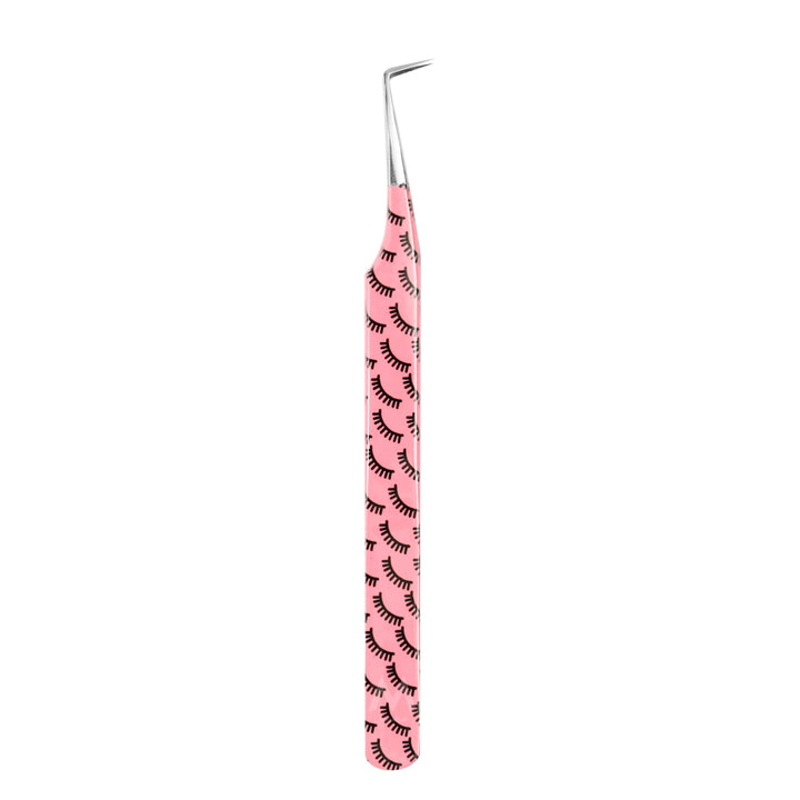 MP-09 Printed Black Lashes Tweezers For Eyelash Extension - Moonlash