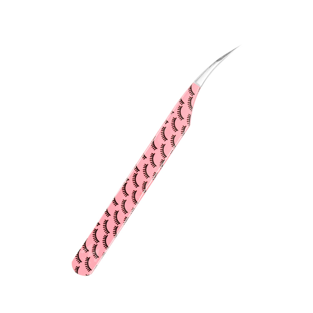 MP-05 Printed Black Lashes Tweezers For Eyelash Extension - Moonlash