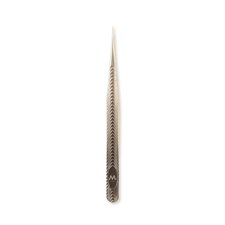 MF-04 Gold Fishbone Texture Tweezers-Eyelash Extension Tweezers - Moonlash