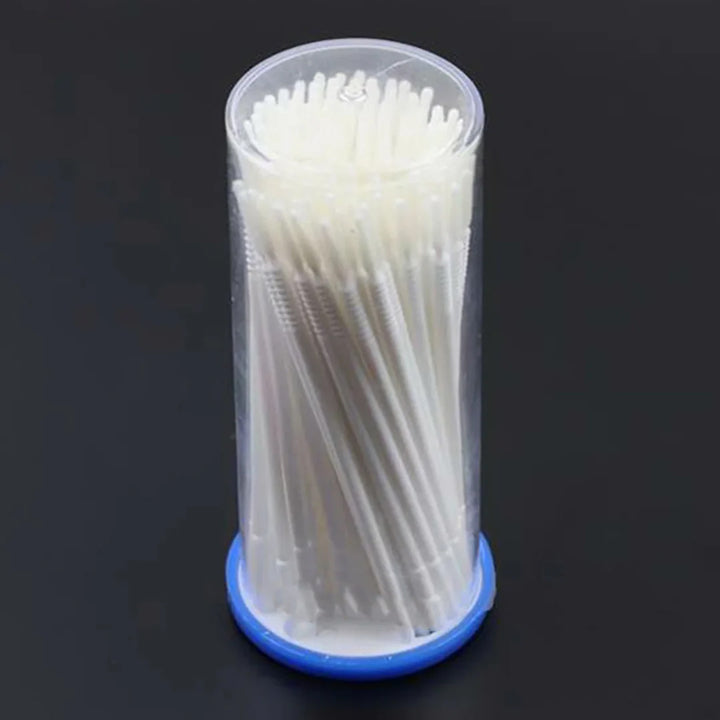 Boxed Pointed Plastic Cotton Swab Brush-100 Pcs/Box - Moonlash