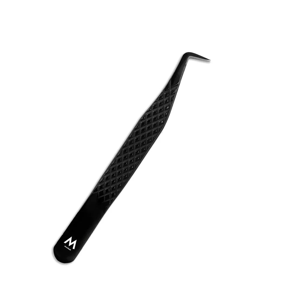MK-01 Black Fiber Tweezers-Eyelash Extension Tweezers - Moonlash