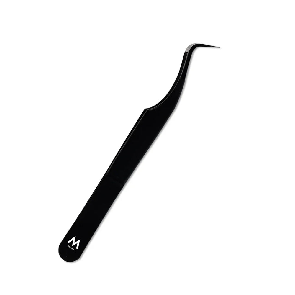 MK-06 Black Fiber Tweezers-Eyelash Extension Tweezers - Moonlash