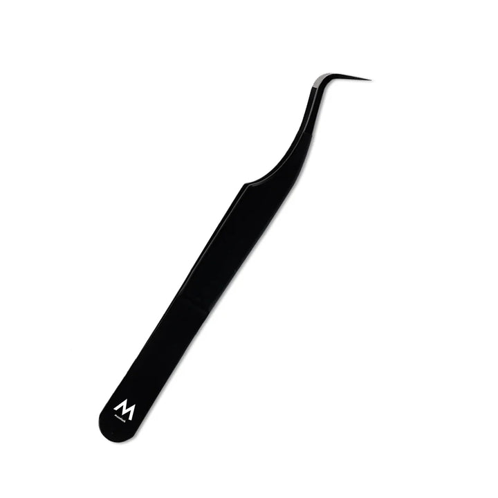 MK-06 Black Fiber Tweezers-Eyelash Extension Tweezers - Moonlash